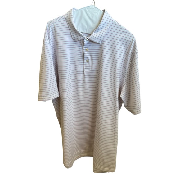 Peter Millar Other - Peter Millar White and pink Striped Polo Shirt